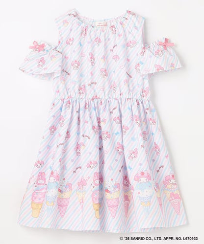 日本童裝 aF#a325 x Sanrio 夢幻連身裙 100-140cm 女童款 夏季 DRESSES