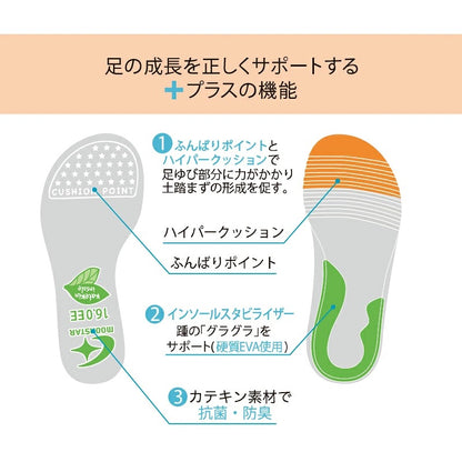 Moonstar x Sanrio antibacterial, odor-resistant, and wear-resistant soles for healthy-looking children's shoes (14-19cm) - direct from Japan. Girls' shoe collection.