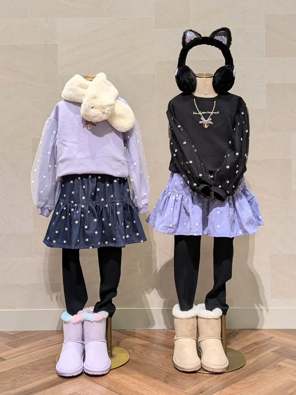 日本直送 aF#a325 蝴蝶結裝飾毛毛雪靴 16-22cm 鞋系列 其他品牌