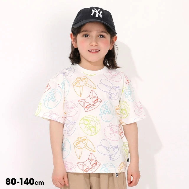 Japanese BDL x Disney parent-child print tops (80-150cm) for boys and girls (summer TOPS) 