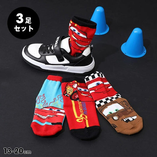 日本直送 Babydoll x Disney Cars 襪一套3對 13-21cm 襪系列