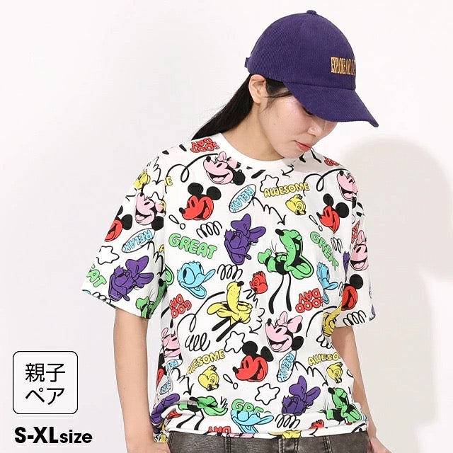 Japanese BDL x Disney parent-child print tops (80-150cm) for boys and girls (summer TOPS) 