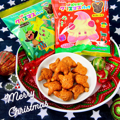 日本直送 Pokemon朱古力脆脆 5個装入 Christmas 聖誕快樂特輯 聖誕限定零食