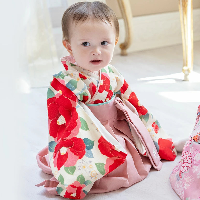 日本童裝 新年袴 日本和服 80-100cm 女童款 新年行運發財特輯 Happy New Year 馬年