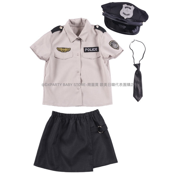 日本直送 女警120-140cm 女童款 萬聖節 Cosplay服裝 Halloween攪鬼特輯 AAA