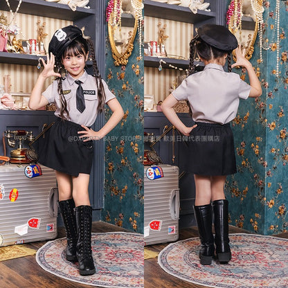 日本直送 女警120-140cm 女童款 萬聖節 Cosplay服裝 Halloween攪鬼特輯 AAA
