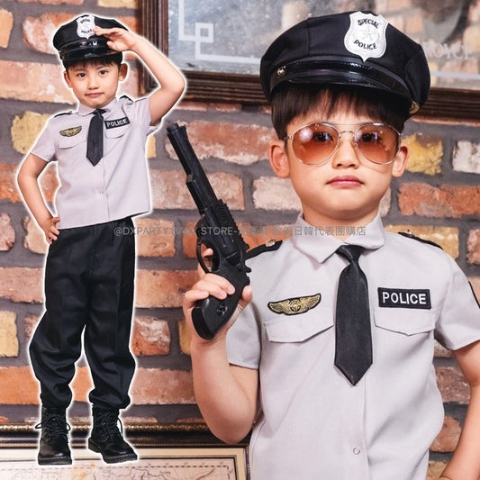 Japanese direct male police 120-140cm boys' Halloween Cosplay costume Halloween ghost special AAA 