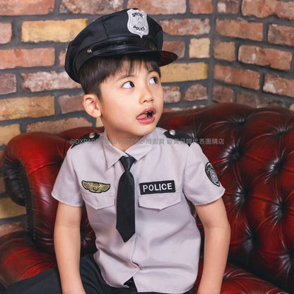 Japanese direct male police 120-140cm boys' Halloween Cosplay costume Halloween ghost special AAA 