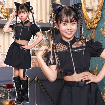 日本直送 黑貓 120-140cm 女童款 萬聖節 Cosplay服裝 Halloween攪鬼特輯 AAA