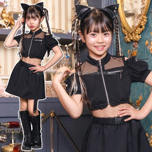 日本直送 黑貓 120-140cm 女童款 萬聖節 Cosplay服裝 Halloween攪鬼特輯 AAA