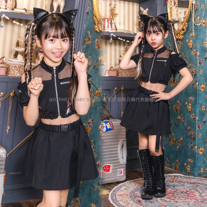 日本直送 黑貓 120-140cm 女童款 萬聖節 Cosplay服裝 Halloween攪鬼特輯 AAA