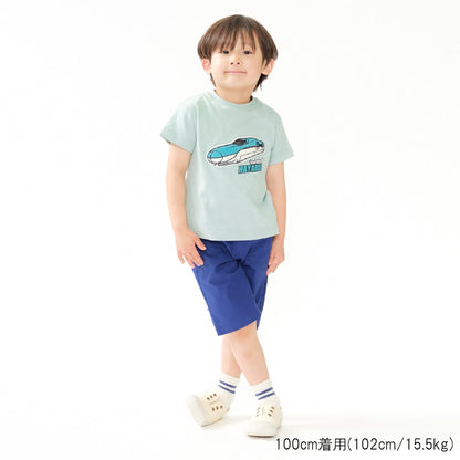 Moujonjon Hungry Heart JR Shinkansen Top (90-130cm) for Boys (Summer TOPS) (Railway Series) 