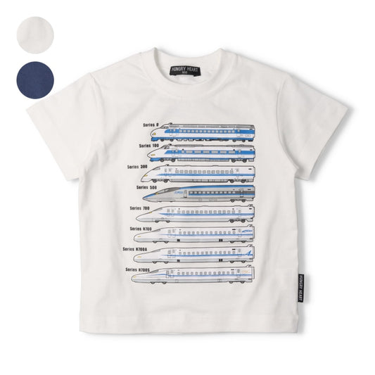 Moujonjon Hungry Heart JR Shinkansen Tops (90-130cm/ML) for Boys and Adults (Summer TOPS) 