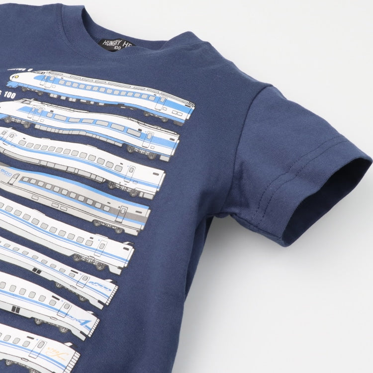 Moujonjon Hungry Heart JR Shinkansen Tops (90-130cm/ML) for Boys and Adults (Summer TOPS) 