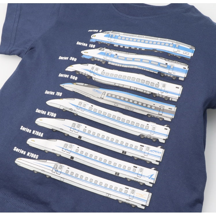 Moujonjon Hungry Heart JR Shinkansen Tops (90-130cm/ML) for Boys and Adults (Summer TOPS) 