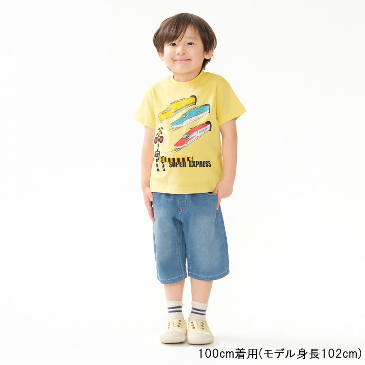 Moujonjon Hungry Heart JR Shinkansen Tops (90-130cm/ML) for Boys and Adults (Summer TOPS) 