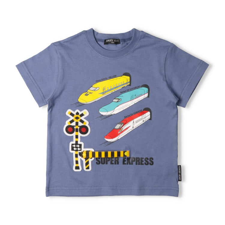 Moujonjon Hungry Heart JR Shinkansen Tops (90-130cm/ML) for Boys and Adults (Summer TOPS) 
