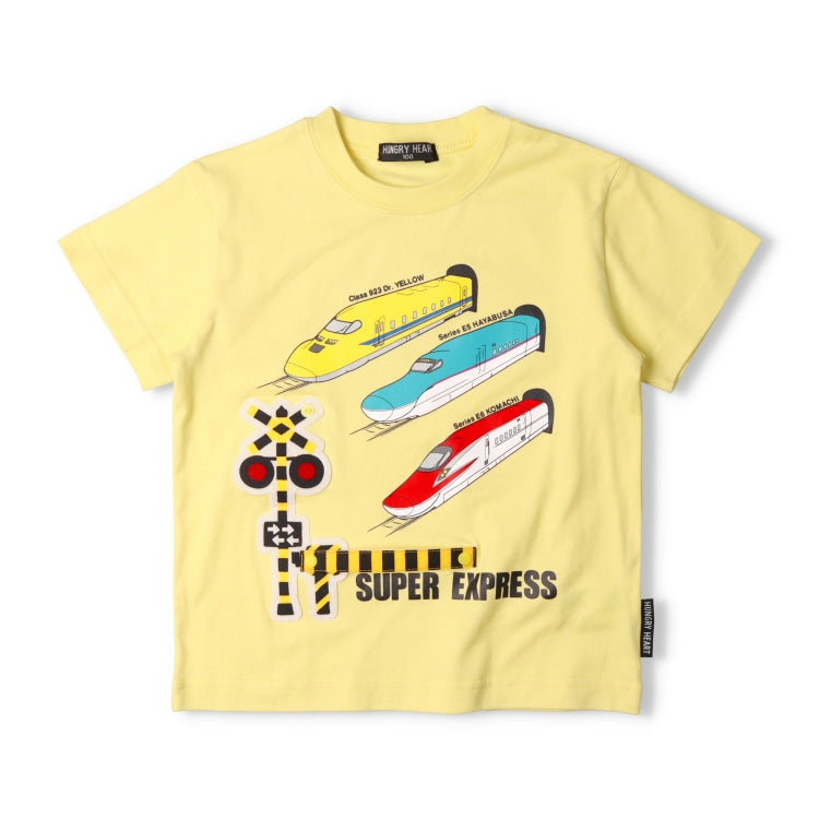 Moujonjon Hungry Heart JR Shinkansen Tops (90-130cm/ML) for Boys and Adults (Summer TOPS) 