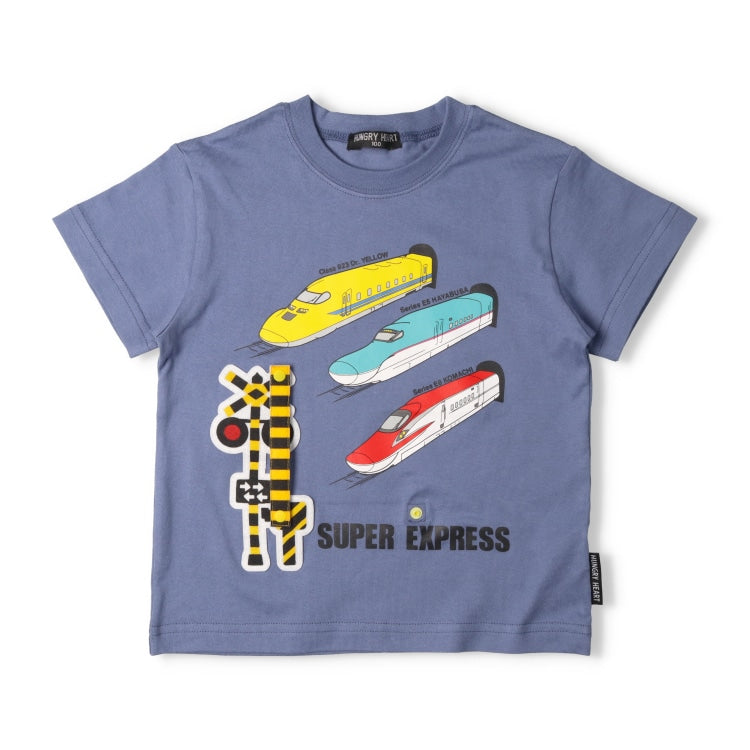 Moujonjon Hungry Heart JR Shinkansen Tops (90-130cm/ML) for Boys and Adults (Summer TOPS) 