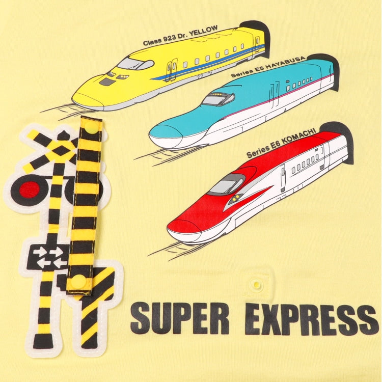 Moujonjon Hungry Heart JR Shinkansen Tops (90-130cm/ML) for Boys and Adults (Summer TOPS) 