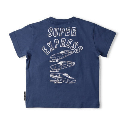 Moujonjon Hungry Heart JR Shinkansen Top (90-130cm) for Boys (Summer TOPS) (Railway Series) 