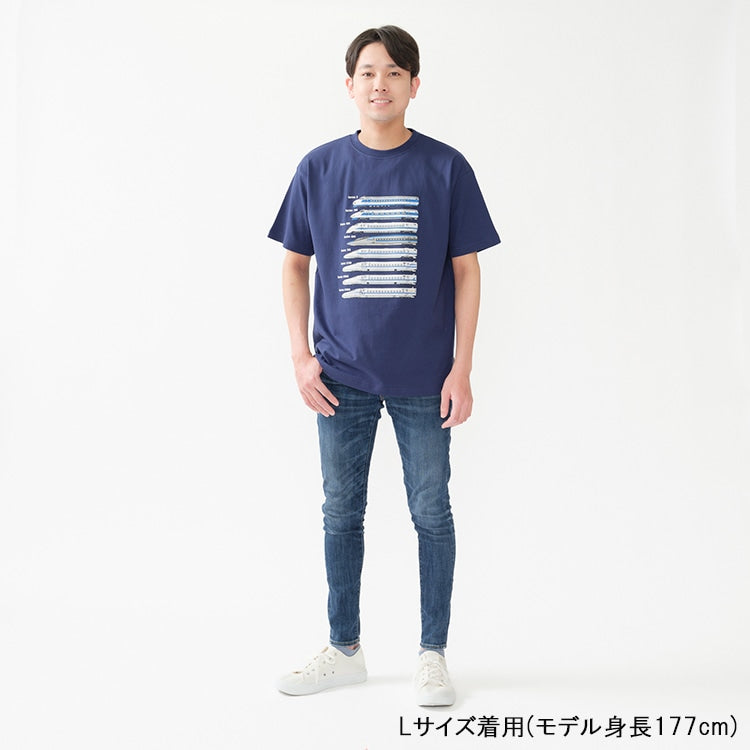 Moujonjon Hungry Heart JR Shinkansen Tops (90-130cm/ML) for Boys and Adults (Summer TOPS) 