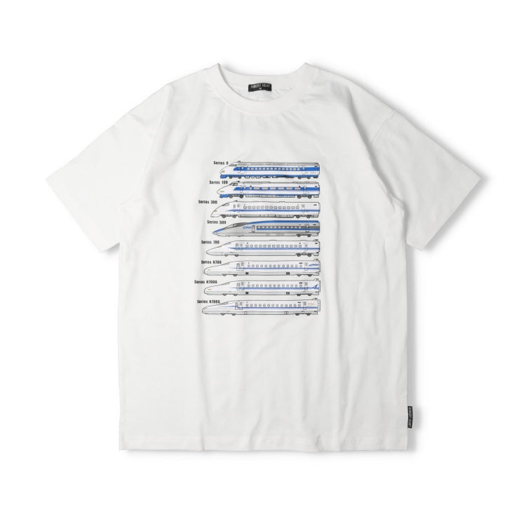 Moujonjon Hungry Heart JR Shinkansen Tops (90-130cm/ML) for Boys and Adults (Summer TOPS) 