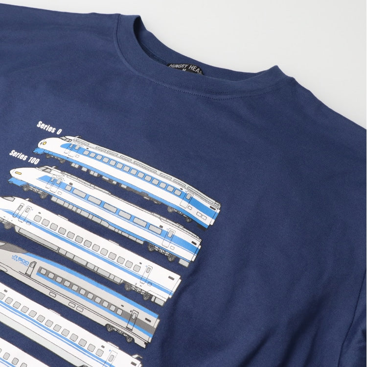 Moujonjon Hungry Heart JR Shinkansen Tops (90-130cm/ML) for Boys and Adults (Summer TOPS) 