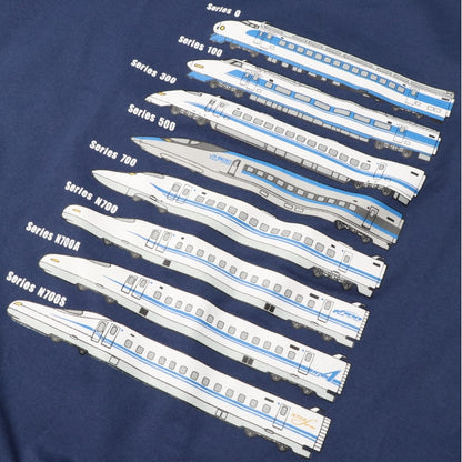 Moujonjon Hungry Heart JR Shinkansen Tops (90-130cm/ML) for Boys and Adults (Summer TOPS) 