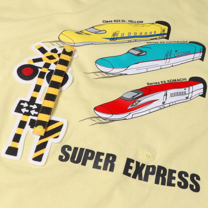 Moujonjon Hungry Heart JR Shinkansen Tops (90-130cm/ML) for Boys and Adults (Summer TOPS) 