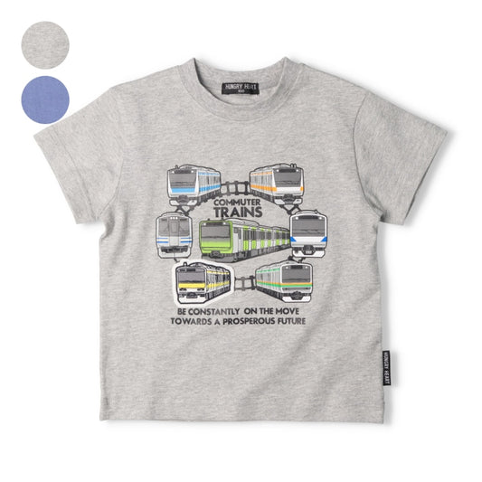Moujonjon Hungry Heart JR Train Top (90-130cm) for Boys (Summer TOPS) (Railway Series) 