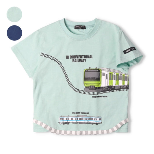 Moujonjon Hungry Heart JR Yamanote Line and Keihin-Tohoku Line Tops (90-130cm) for Boys (Summer TOPS) (Railway Series) 
