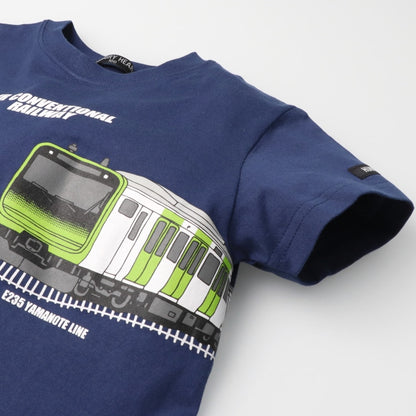 Moujonjon Hungry Heart JR Yamanote Line and Keihin-Tohoku Line Tops (90-130cm) for Boys (Summer TOPS) (Railway Series) 