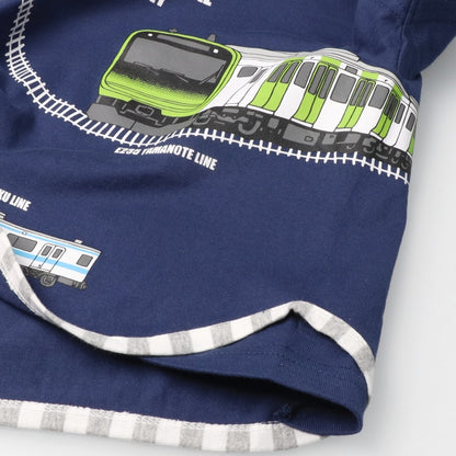 Moujonjon Hungry Heart JR Yamanote Line and Keihin-Tohoku Line Tops (90-130cm) for Boys (Summer TOPS) (Railway Series) 