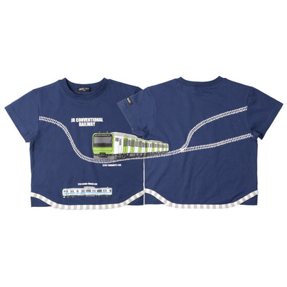 Moujonjon Hungry Heart JR Yamanote Line and Keihin-Tohoku Line Tops (90-130cm) for Boys (Summer TOPS) (Railway Series) 