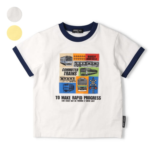 Moujonjon Hungry Heart JR Train Top (90-130cm) for Boys (Summer TOPS) (Railway Series) 