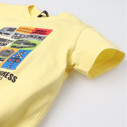 Moujonjon Hungry Heart JR Train Top (90-130cm) for Boys (Summer TOPS) (Railway Series) 