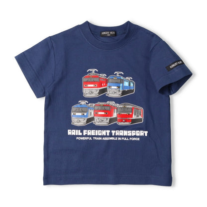 Moujonjon Hungry Heart JR Freight Train Top (90-130cm) for Boys (Summer TOPS) (Railway Series) 