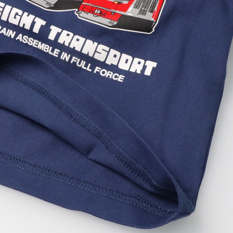 Moujonjon Hungry Heart JR Freight Train Top (90-130cm) for Boys (Summer TOPS) (Railway Series) 