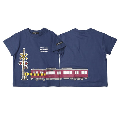 Moujonjon Hungry Heart Hankyu Train Top (90-130cm) for Boys (Summer TOPS Railway Series) 