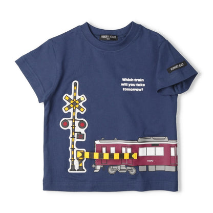 Moujonjon Hungry Heart Hankyu Train Top (90-130cm) for Boys (Summer TOPS Railway Series) 