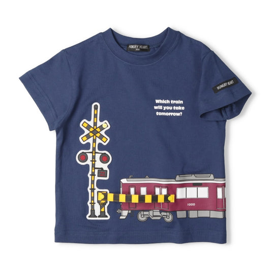 Moujonjon Hungry Heart Hankyu Train Top (90-130cm) for Boys (Summer TOPS Railway Series) 