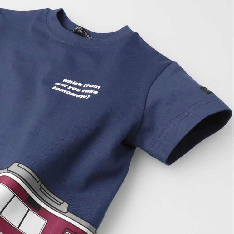 Moujonjon Hungry Heart Hankyu Train Top (90-130cm) for Boys (Summer TOPS Railway Series) 