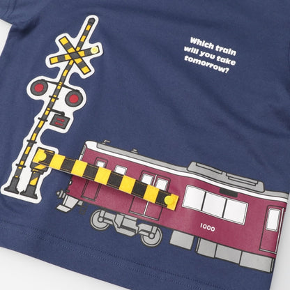 Moujonjon Hungry Heart Hankyu Train Top (90-130cm) for Boys (Summer TOPS Railway Series) 