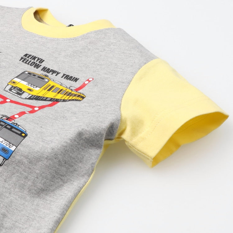 Moujonjon Hungry Heart Keikyu Electric Railway Train Top (90-130cm) for Boys (Summer TOPS, Railway Series) 