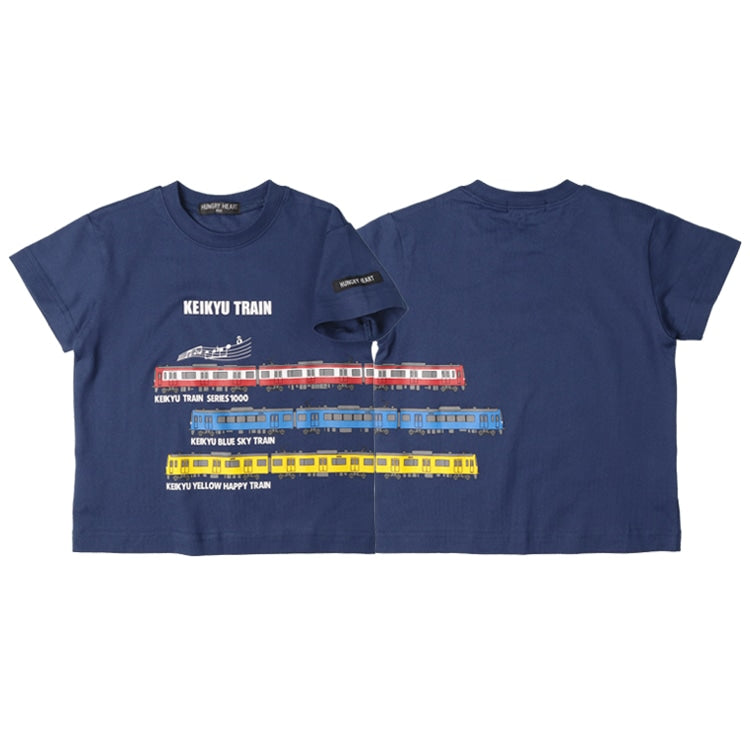 Moujonjon Hungry Heart Keikyu Electric Railway Train Top (90-130cm) for Boys (Summer TOPS, Railway Series) 