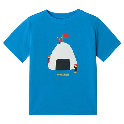 Japanese children's clothing mont-bell UV protection / quick-drying / odor-suppressing rice ball mountain short-sleeved T-shirt 100-120cm boys'/girls' summer TOPS