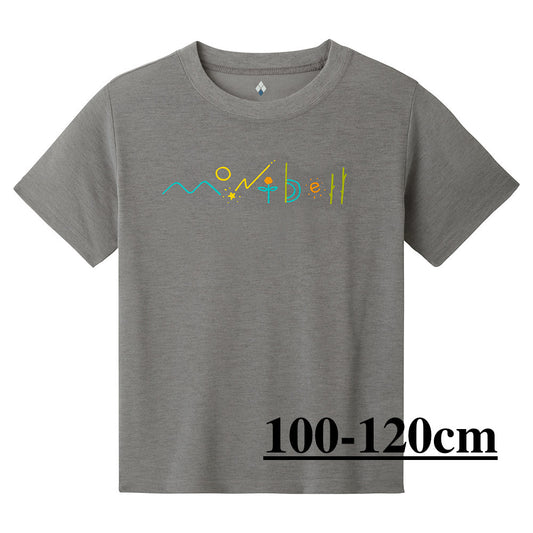 Japanese children's clothing mont-bell UV protection / quick-drying / odor-suppressing natural logo short-sleeved T-shirt 100-160cm / XS-L adult / boy / girl summer TOPS