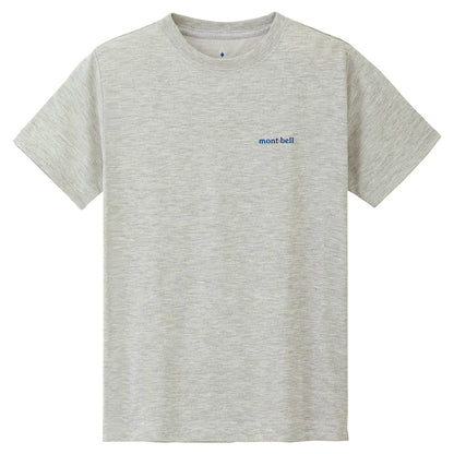 Japanese children's clothing mont-bell UV protection / quick-drying / odor-suppressing fine logo short-sleeved T-shirt 130-160cm boys'/girls' summer TOPS