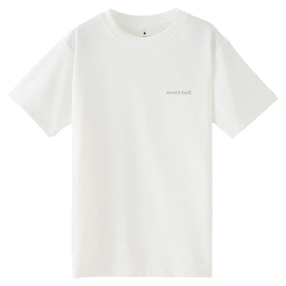 Japanese children's clothing mont-bell UV protection / quick-drying / odor-suppressing fine logo short-sleeved T-shirt 130-160cm boys'/girls' summer TOPS